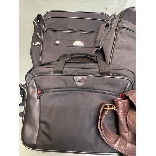 49 - Group of 4 Quality Bags, Two Samsonite Overnight Bags, One Victorinox Laptop Bag & Clarke's Leather ... 