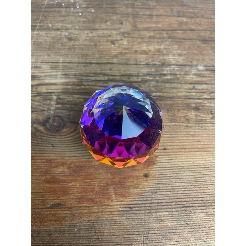 485 - 1 of 2 Vintage Swarovski Crystal Rainbow Paperweight