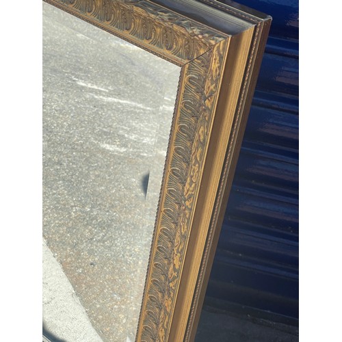 147 - Nice Modern Guilt Frame Mirror with Bevelled Edges