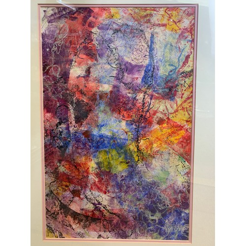 587 - Jarome pencil signed original Modern Abstract Art