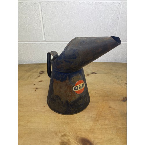 527 - Vintage GULF Oil Pouring Can