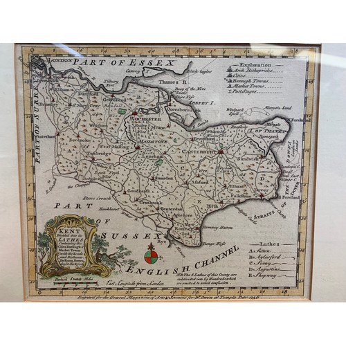 600 - Collection of originals and prints inc Vintage Hand Coloured Map of Sussex