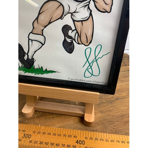 36H - Special Edition James Roby Rugby Caricature with hand signed autograph