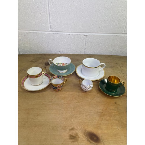 246 - Small Group Of Tea Cups Inc Hand Painted