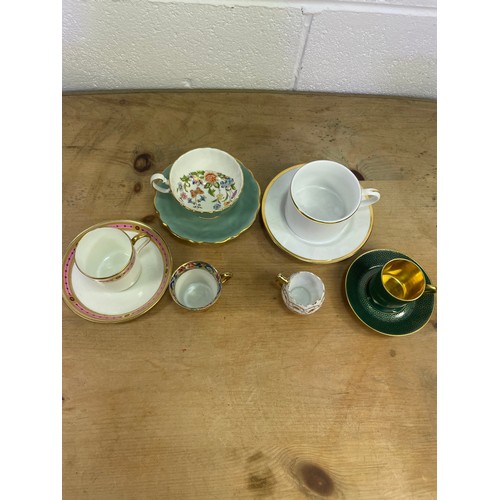 246 - Small Group Of Tea Cups Inc Hand Painted