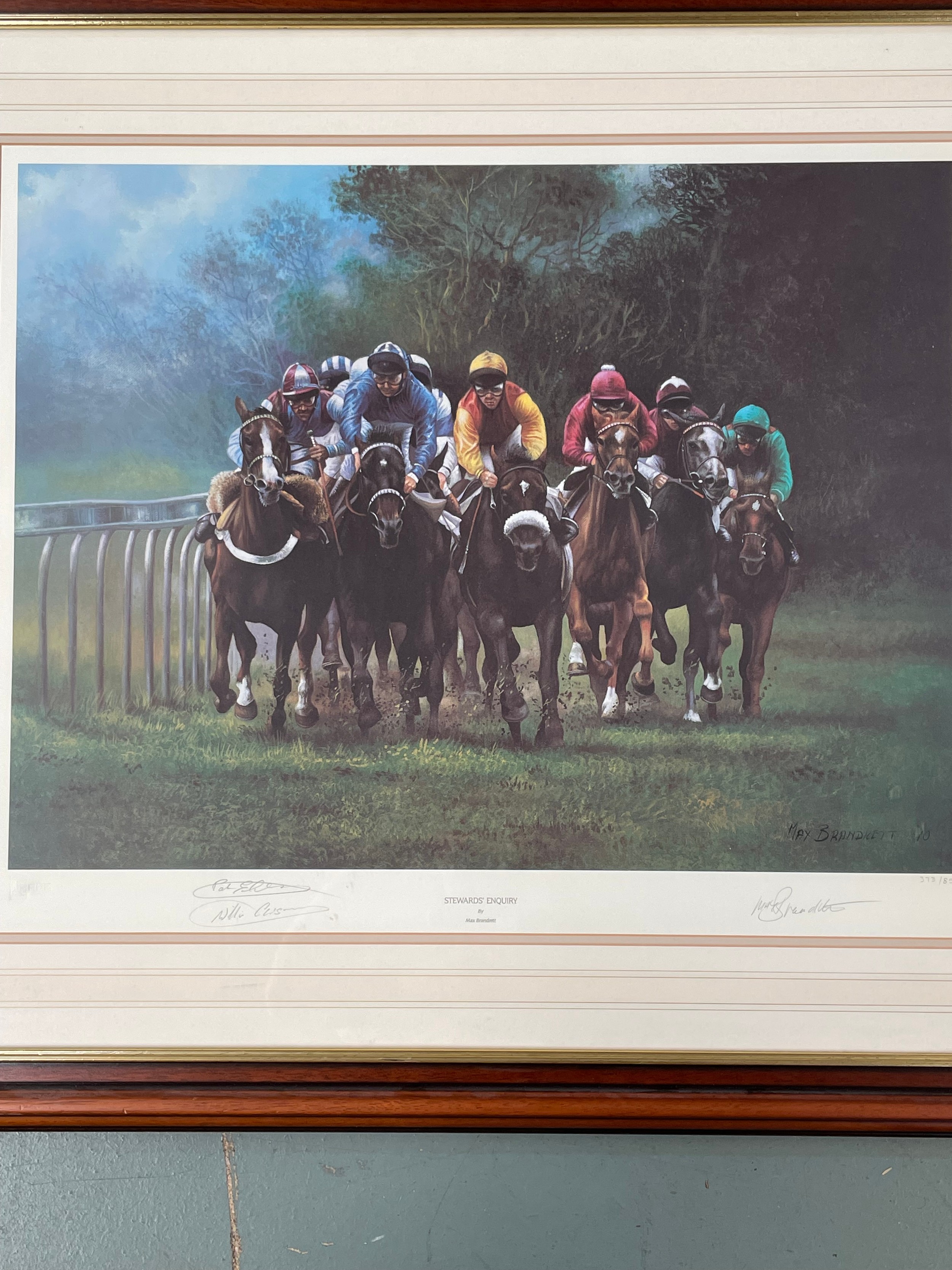 Stewards Enquiry By Max Brandrett Signed By Artist, Willie Carson & Pat ...