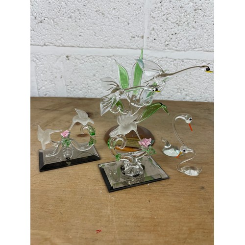 109 - Small Group of Lamp Work Glass Bird Ornaments