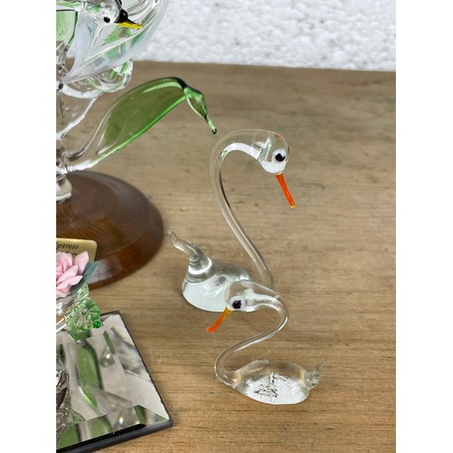 109 - Small Group of Lamp Work Glass Bird Ornaments