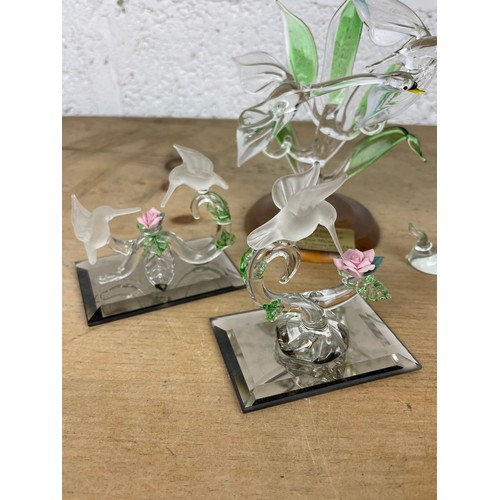 109 - Small Group of Lamp Work Glass Bird Ornaments