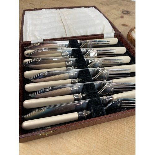 111 - Two Good Quality Boxed Silver Plated Cutlery Sets, 1 Fish & 1 Cake