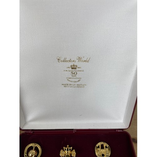 112 - As New Boxed set of 22ct Gold Plated Collectors Spoons