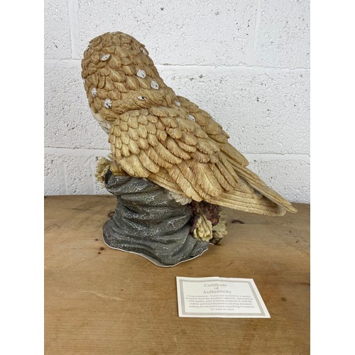 172 - Very Large Academy Barn Owl Sculpture 40cm tall