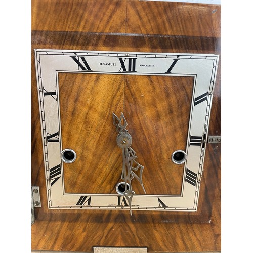 175 - Art Deco H.Samuel Manchester 8 Day Chiming Mantle Clock