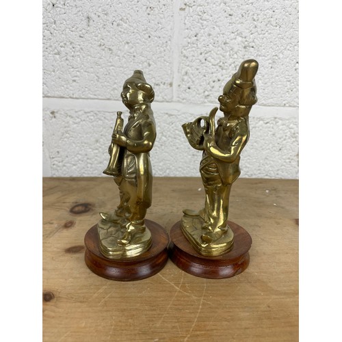 198 - Two Vintage Brass Clown Figures