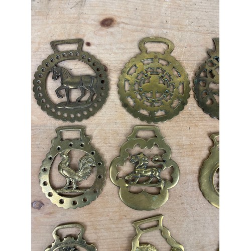 201 - Large Group Of Vintage Horse Brasses