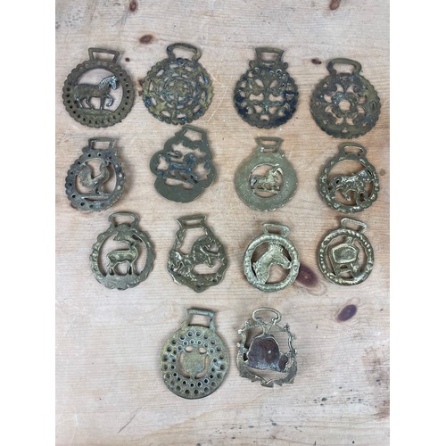 201 - Large Group Of Vintage Horse Brasses