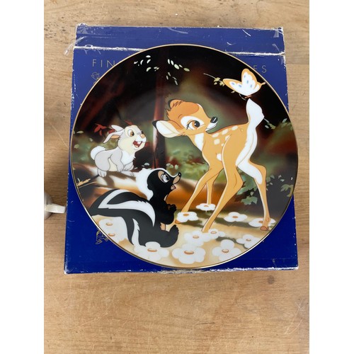 206 - Group Of Disney Collectables Wadeheath Pottery Donald Duck & Baby Seal & a Bambi Plate