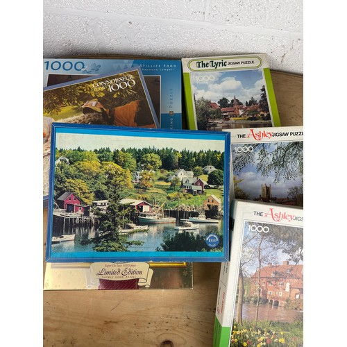 210 - 7 Vintage 1000 piece Jigsaw Puzzles