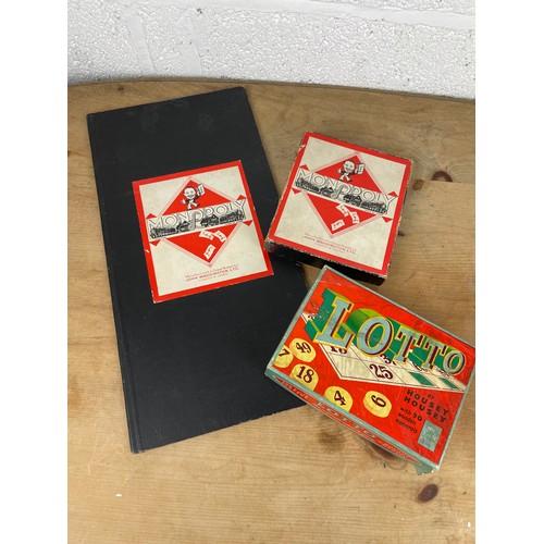 91 - Early Monopoly Set & Lotto Housey Housey Game