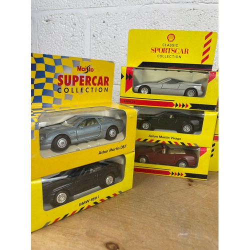 117 - 13 Maisto & Shell Classic & Super Car Diecast Models Boxed