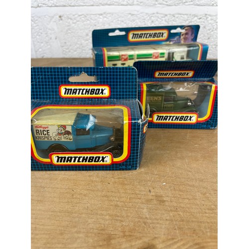 120 - 4 Boxed Matchbox Diecast Advertising Trucks Inc 7UP Wagon