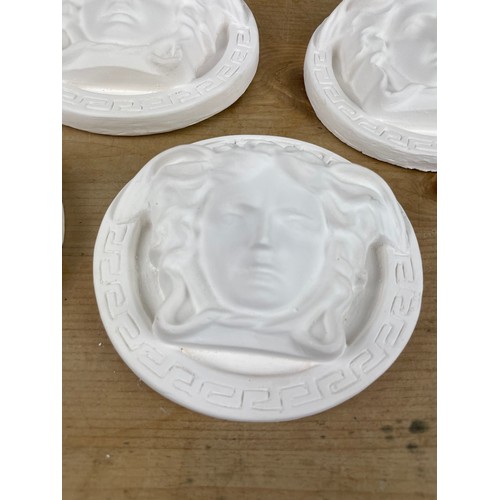 131 - 10 Plaster Medusa Wall Plaque Versace Style