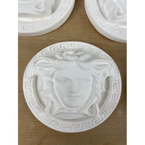 131 - 10 Plaster Medusa Wall Plaque Versace Style