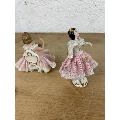 57 - Miniature Porcelain Lace Ballerinas Inc Dresden