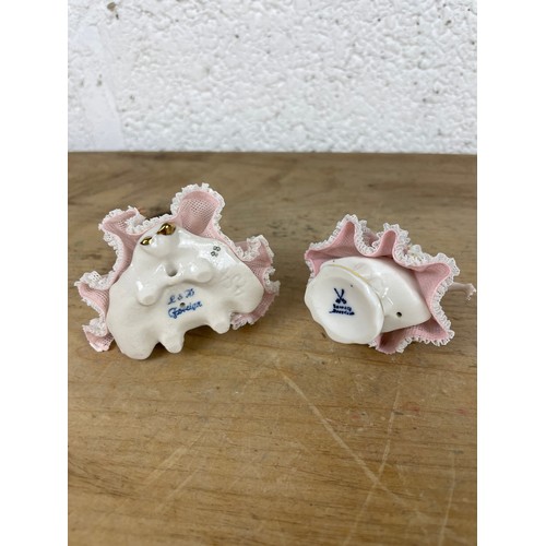 57 - Miniature Porcelain Lace Ballerinas Inc Dresden