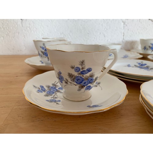 147 - Radford Bone China Tea Set - to include 1 cake plate, 6 small plates, 6 cups, 6 saucers, sugar bowl ... 