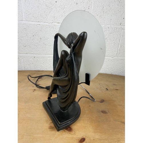 58 - Crosa Resin Art Deco Style Lamp