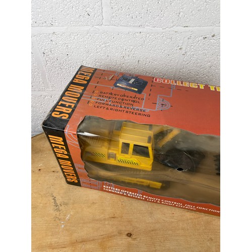 48 - Large Vintage Mega Movers Remote Control Excavator Toy Boxed