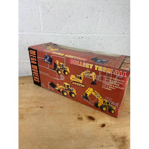 48 - Large Vintage Mega Movers Remote Control Excavator Toy Boxed