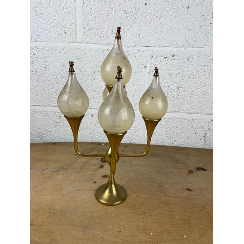 300 - Freddie Andersen Design Clear Drops Oil Lamp 1970's West German Design