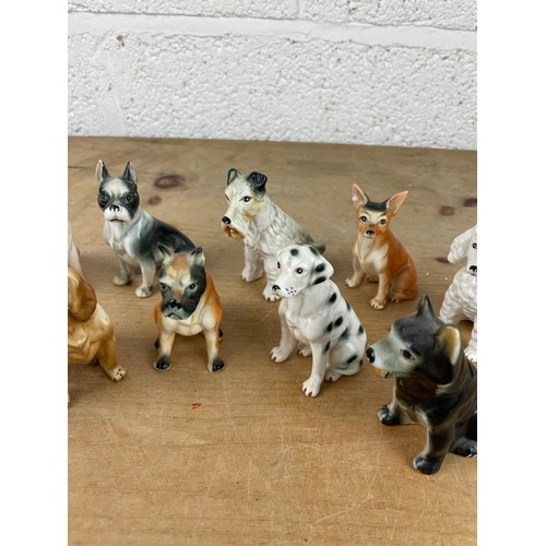 303 - Collection of 11 Vintage Fine Bone China Dog Figures