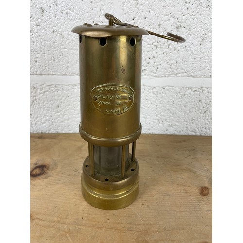 370 - Ferndale Coal Vintage Brass Miners Lamp