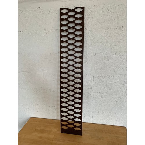 313 - Interesting Industrial Solid Steel Patterned Grate - 130cm long