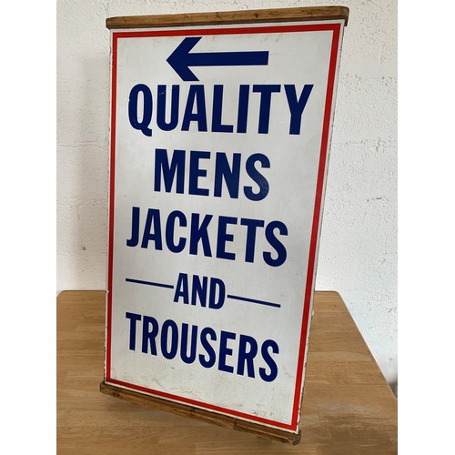 296 - Vintage Gents Outfitters Sandwich Board Sign - 98cm Tall