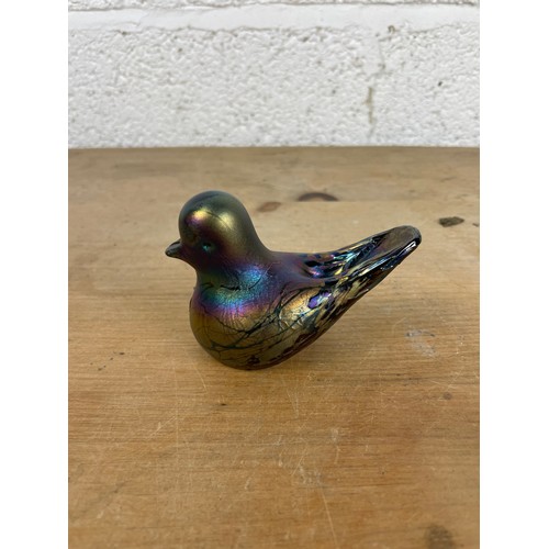 340 - Phoneician Iridescent Glass Bird Paperweight Malta