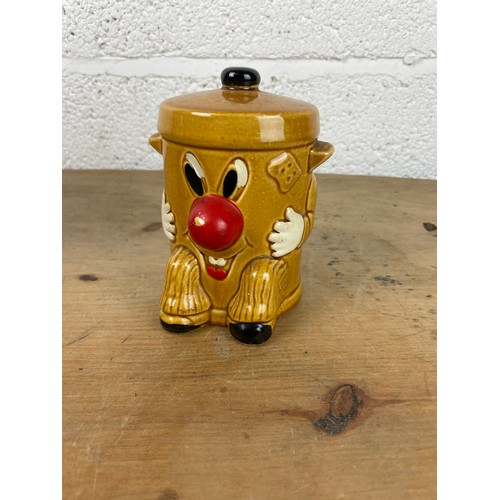 345 - Vintage Dusty Bin Ceramic Money Box