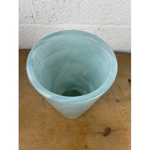 347 - Large Heavy Glass Vase By Parlane