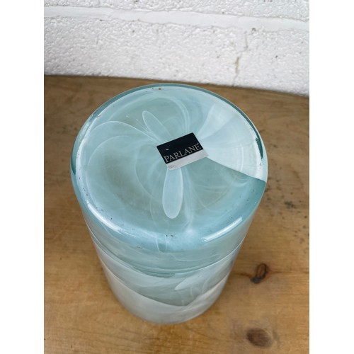 347 - Large Heavy Glass Vase By Parlane