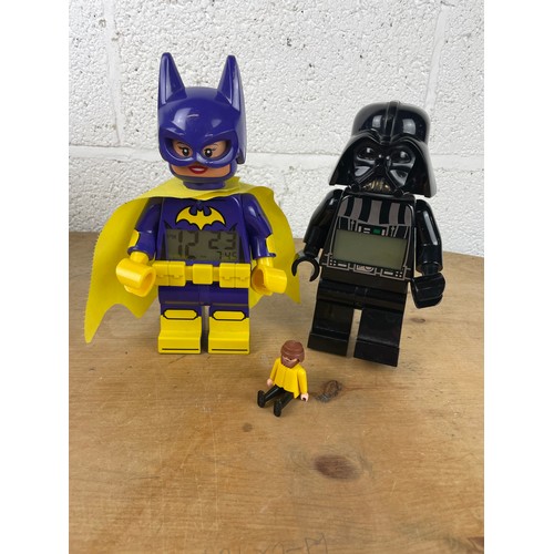 348 - Lego Alarm Clocks, Batman, Star Wars & Vintage Playmobile Figure