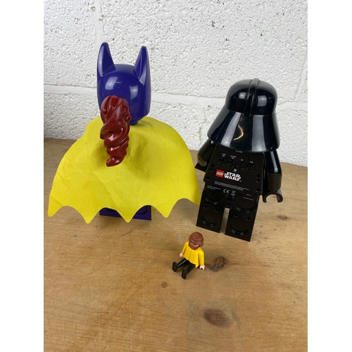 348 - Lego Alarm Clocks, Batman, Star Wars & Vintage Playmobile Figure