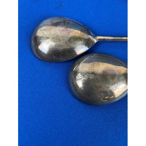 11 - Boxed Sterling Silver Spoons London Wakley & Wheeler 1949 48g