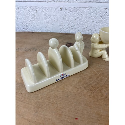 274 - Group of Lurpak Collectables Egg Cups, Toast Rack & Butter Dish