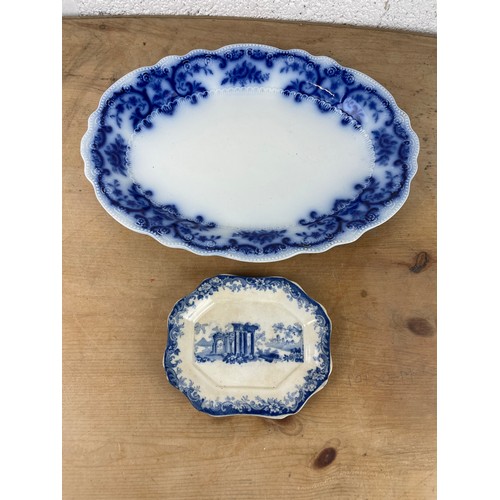 291 - Two Antique Blue & White Plates