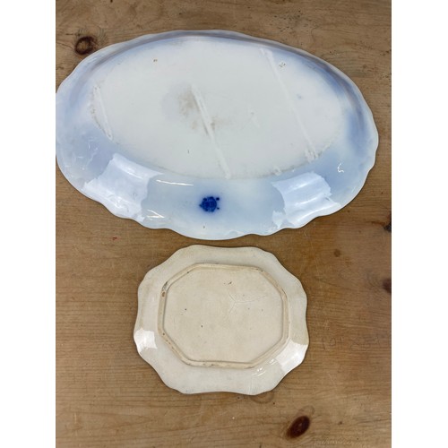 291 - Two Antique Blue & White Plates