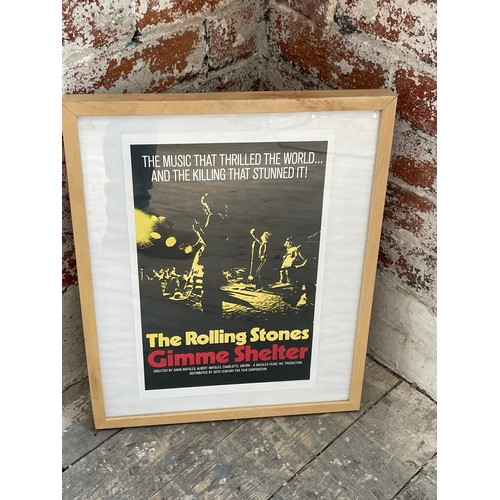 366 - The Rolling Stones Give Me Shelter Poster Nicely Framed