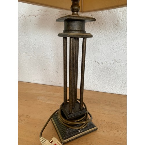 405 - Marks & Spencer Column Style Table Lamp with Shade - 56cm tall -shade a/f